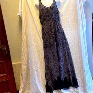 Marabella racer back sheer maxi dress